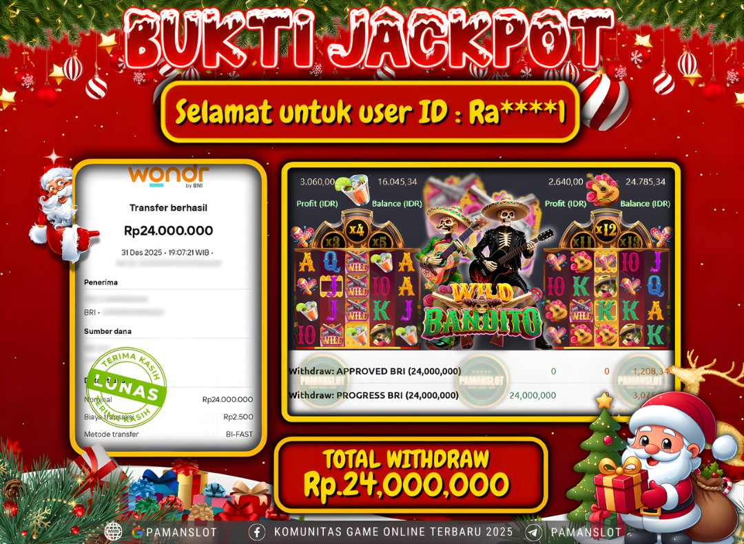 PAMANSLOT JACKPOT Game PG - Wild Bandito Rp.24,000,000- LUNAS