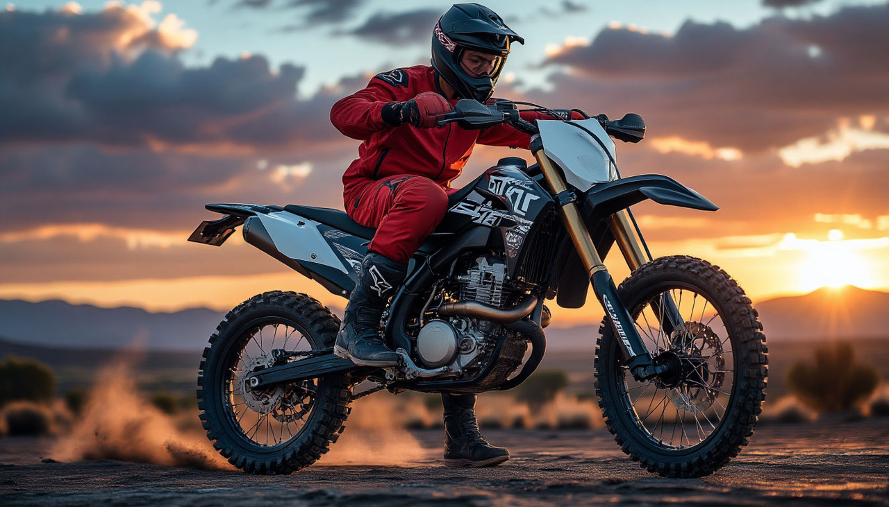 питбайк с пассажиром