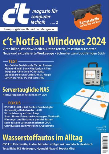 ct Magazin fuer Computertechnik Magazin No 02 vom 18  Januar 2024