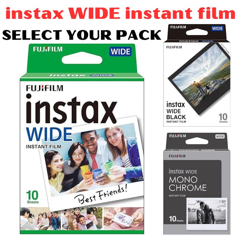 Film Instantané Fuji Instax Mini Noir & Blanc - Pack De 20 Photos - Format Mini