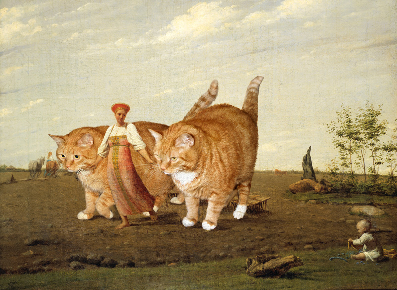venetsianov-aleksey-in-the-ploughed-field-cat-w