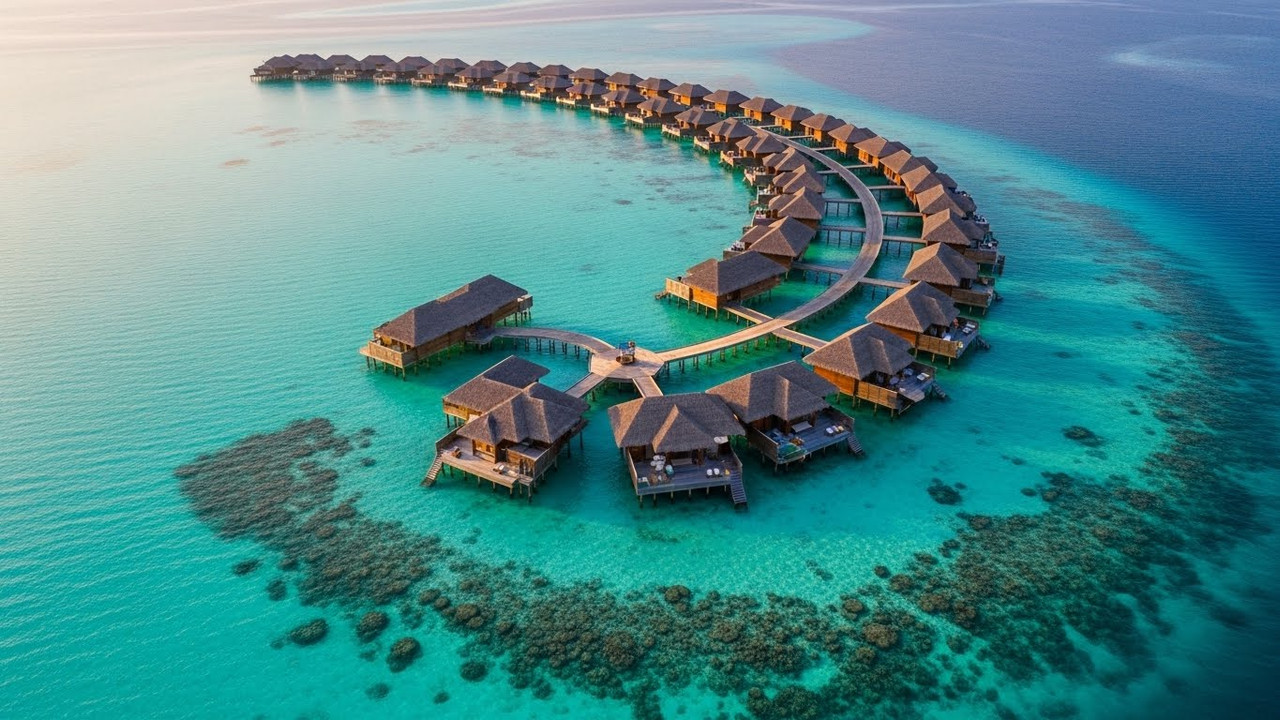 Vista aérea do Soneva Jani