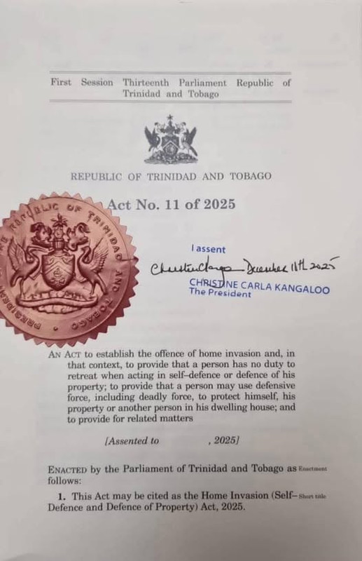 Home Invasion Law Now in Effect in Trinidad and Tobago: What You Need to Know