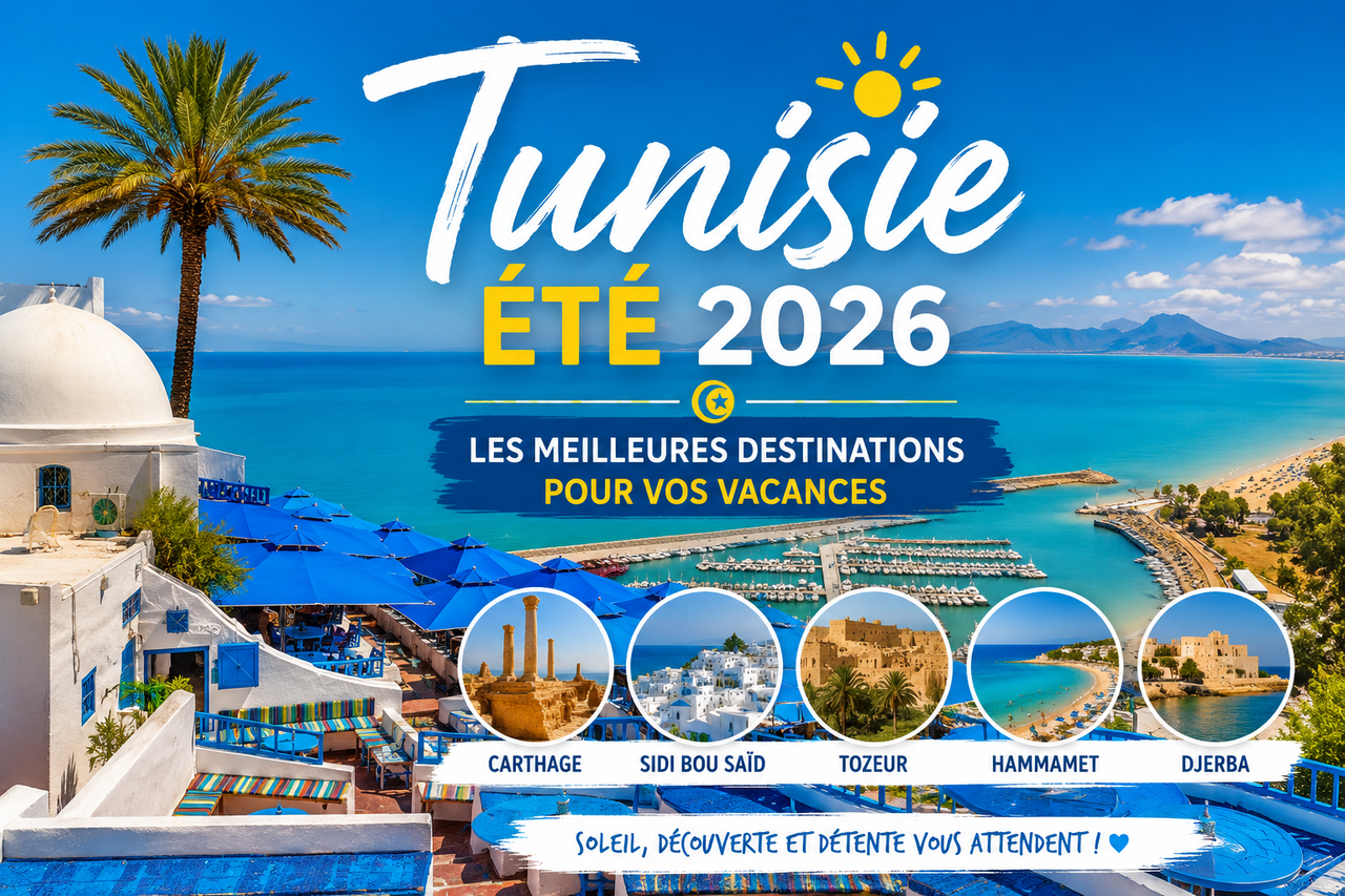 Tunisie été 2026 : les meilleures destinations pour vos vacances