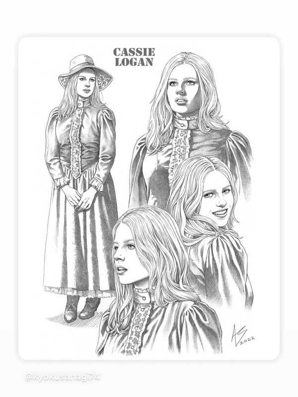 Os estudos de Alessandro Scibilia para os protagonistas de Cassie a bruxa historia de Tex publicada