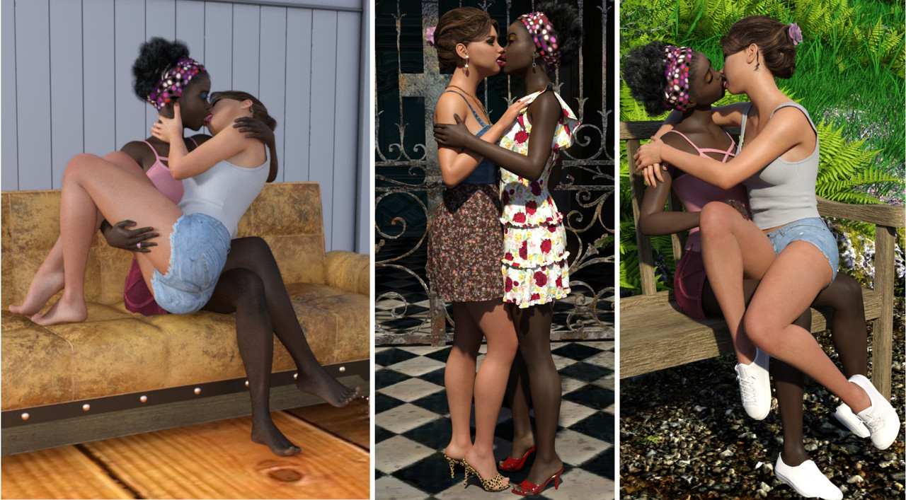 Romantic Poses for 2 Genesis 8 Females