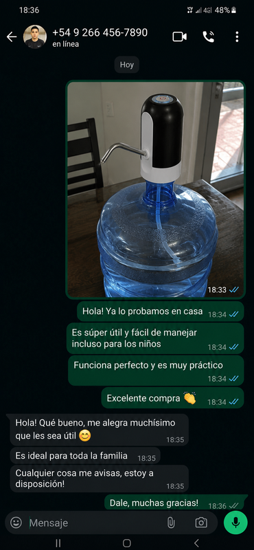 Chat de WhatsApp cliente 3