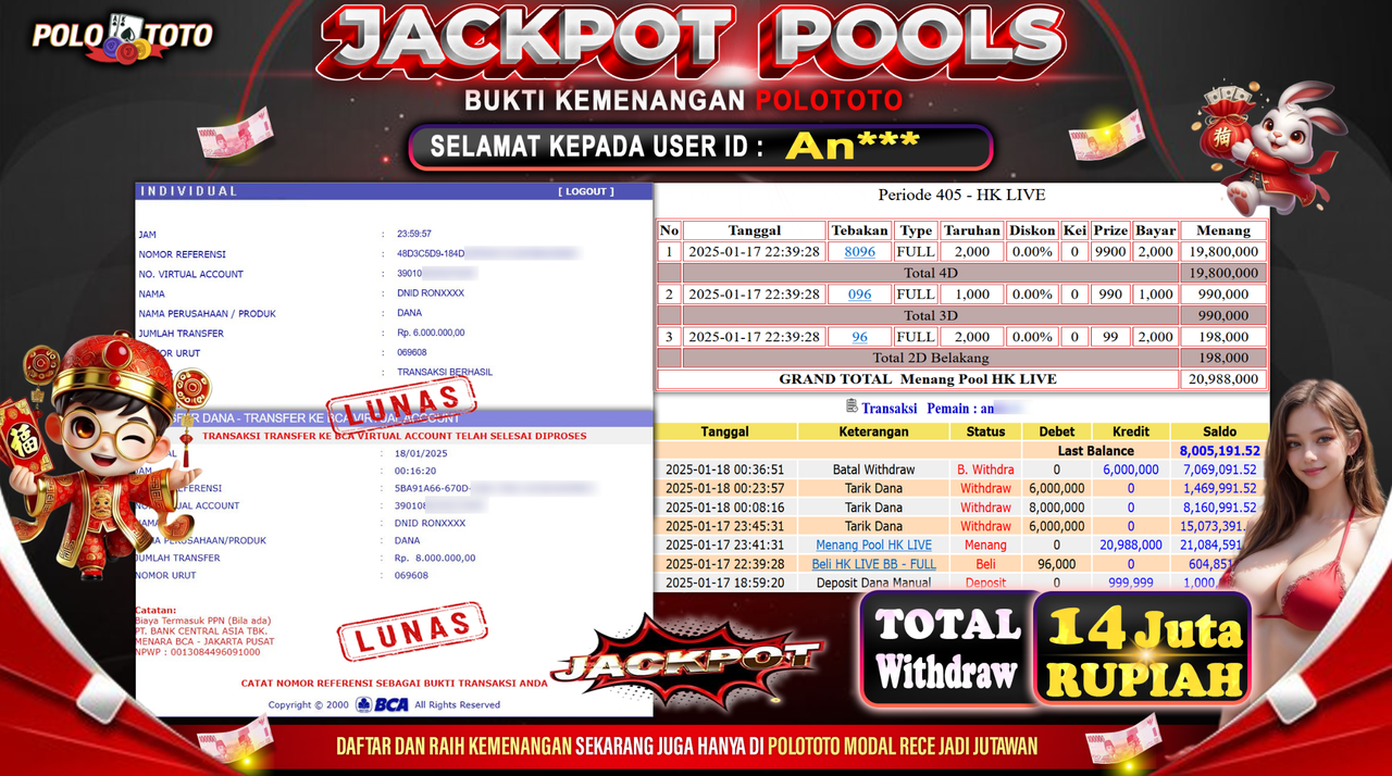 POLOTOTO JACKPOT TOGEL HONGKONG LIVE Rp.14,000.000,-