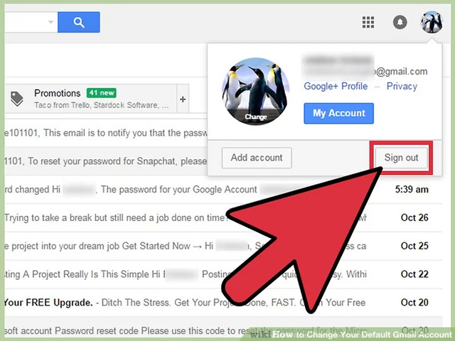 Change Your Default Gmail Account Step 2