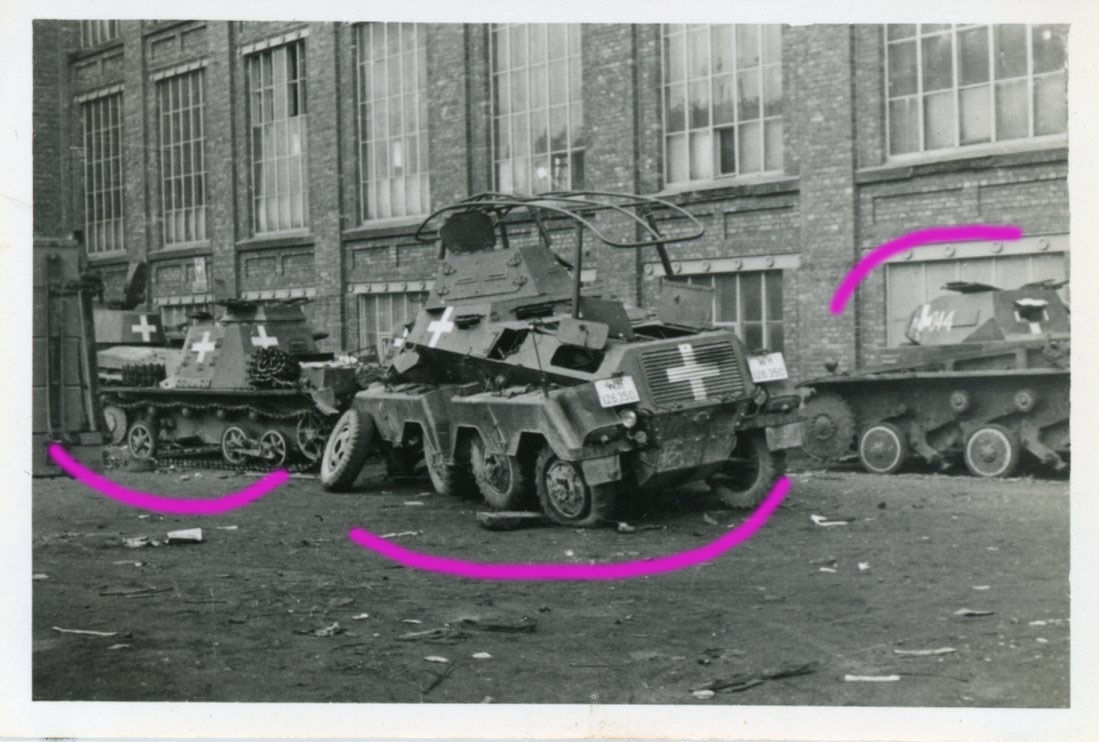 Polen Polska Tank Panzerspähwagen Panzer abgesch