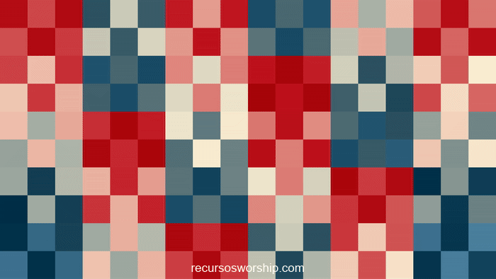 loop vj mosaico teal rojo