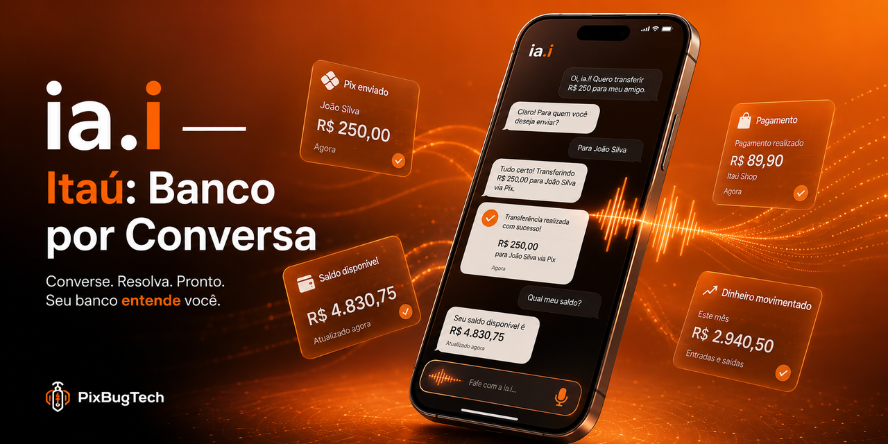 ia.i: Itaú Prepara IA que Substitui Menus e Botões do App por Conversa Natural
