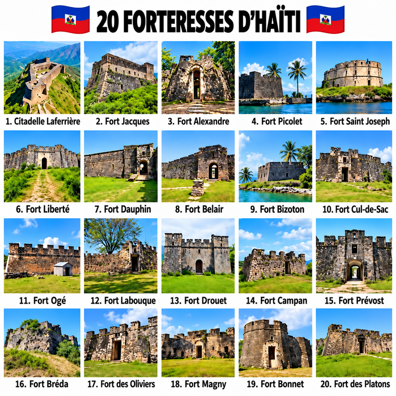 20 forteresses d’Haïti — patrimoine historique et architectural haïtien