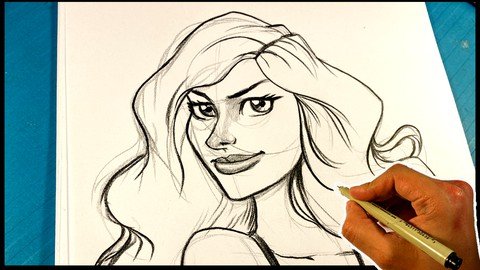How To Draw Attractive Female Faces I Heads Pencil Drawing