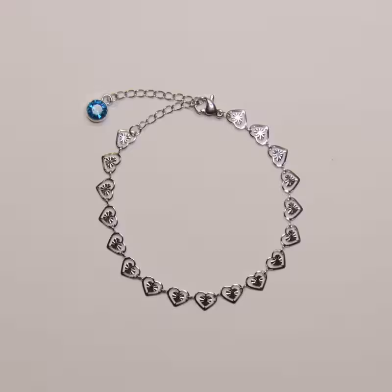 bracelet chaine coeur 
