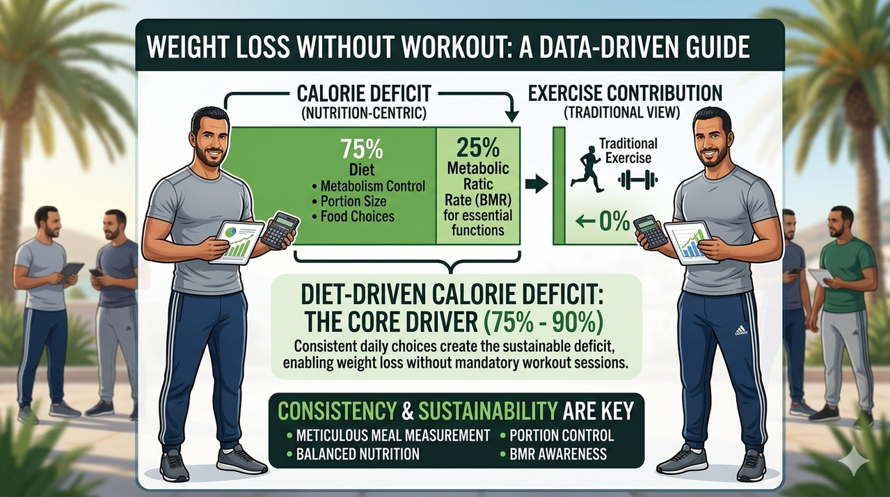 Assortment of high-protein foods for fat loss including chicken, eggs, fish, tofu, lentils, representing increase metabolism naturally