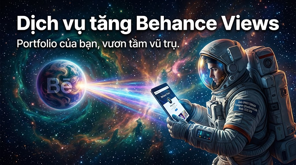 tăng behance views cao cấp project behance