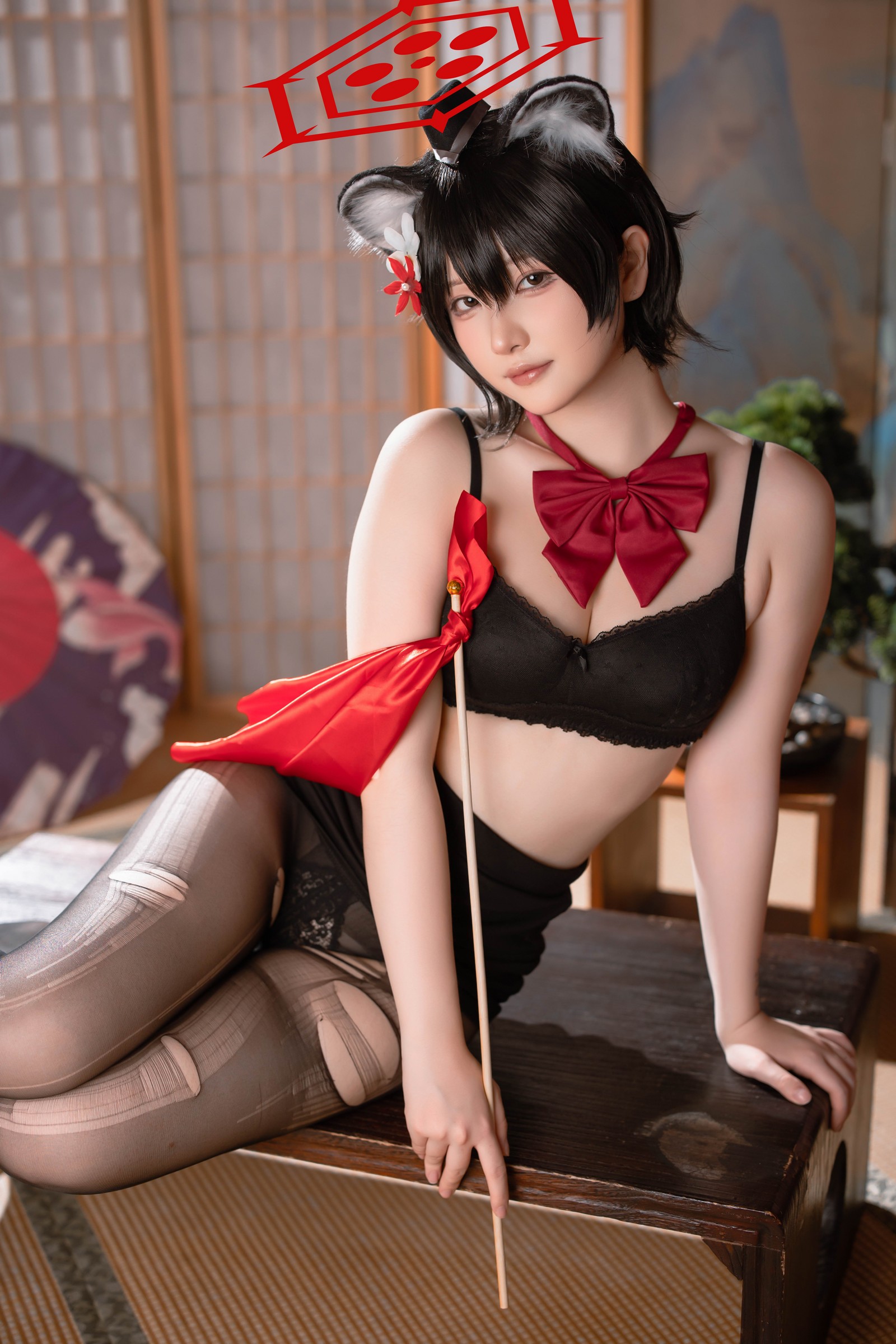 屿鱼 Yuyu 蔚蓝档案 春日椿 导游主题 Cosplay 写真集（55P｜156MB）插图9