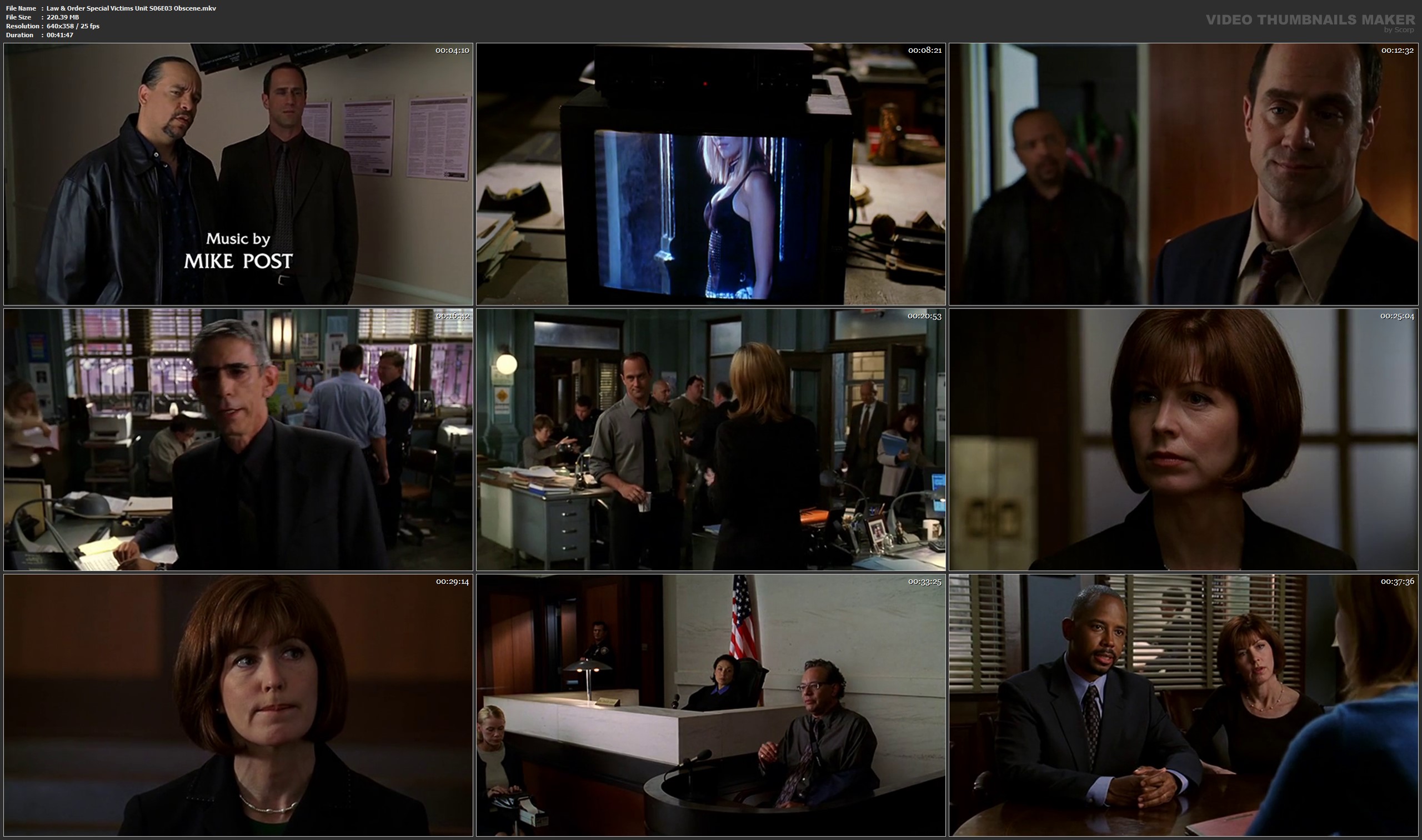 Law & Order Special Victims Unit S06 E03 Obscene mkv — Postimages