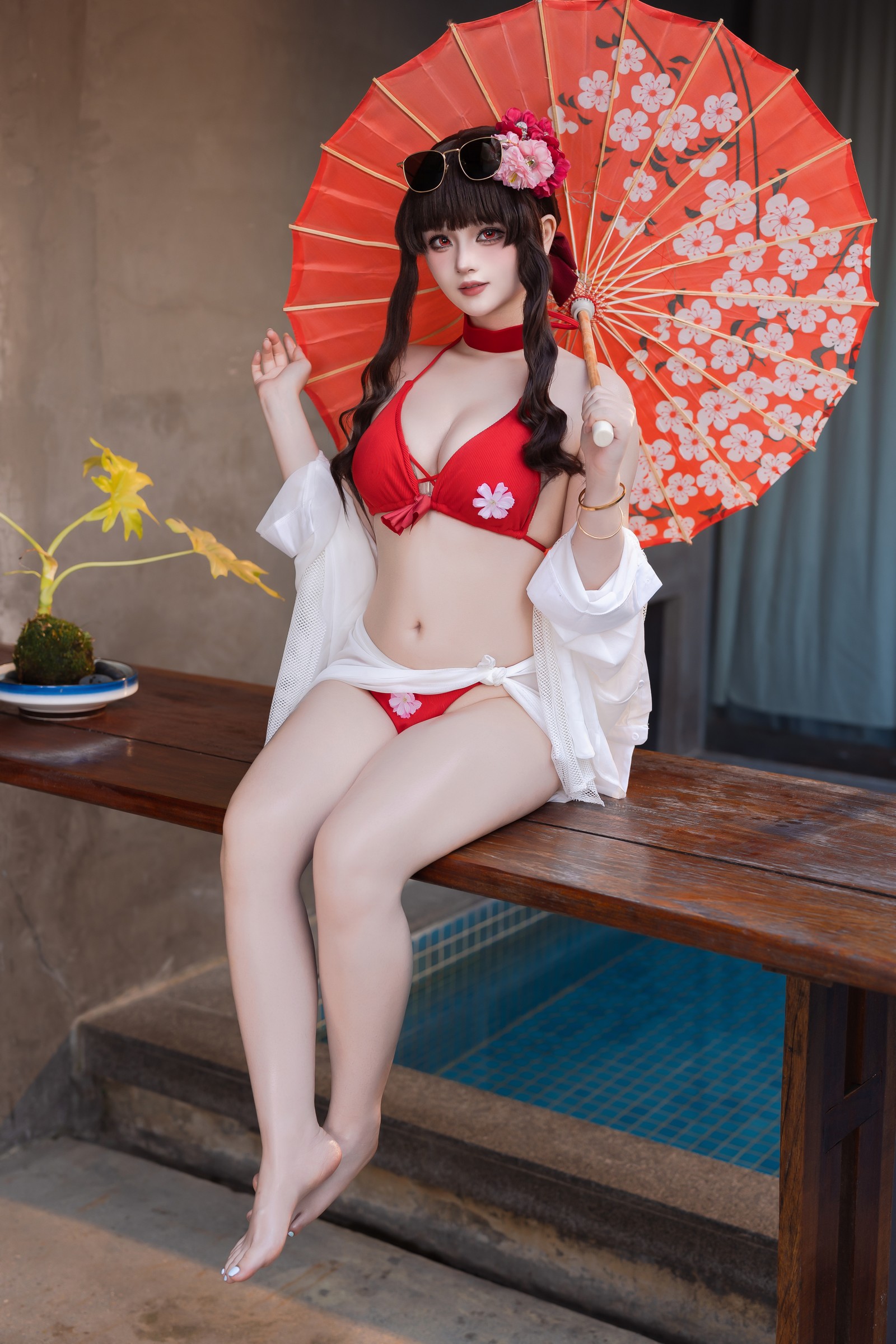 屿鱼 Yuyu 樱花泳装 Cosplay 写真合集｜季节限定（80P｜980MB）插图8