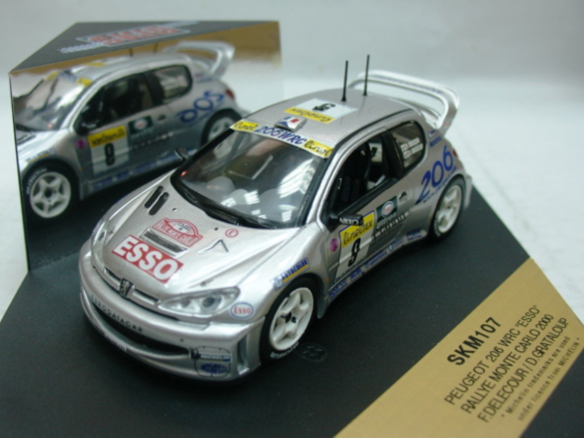 PEUGEOT 206 WRC 2000 Monte Carlo 1/64 模型 CM's 1/64 PEUGEOT 206 WRC 2000 Monte Carlo #17 diecast model