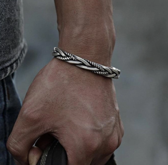 Чоловічий відкритий браслет