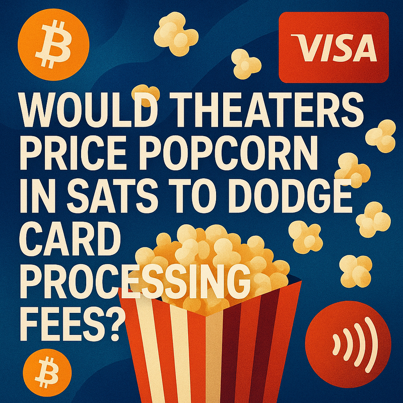 Would theaters price popcorn in sats to dodge card processing fees?