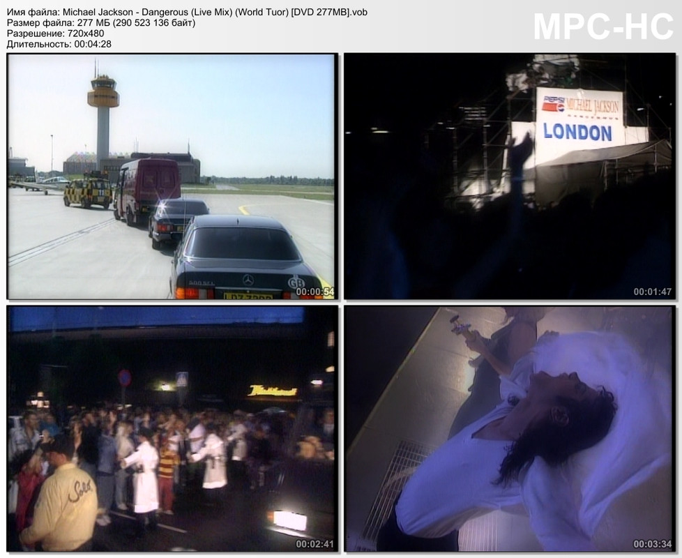 Michael Jackson - Dangerous (Live Mix) (World Tuor) [DVD 277MB]