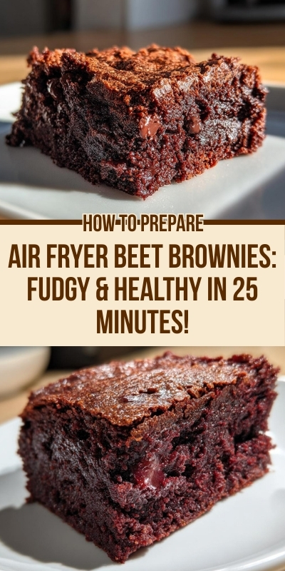 4 Air Fryer Beet Brownies Fudgy Healthy in 25 Minutes