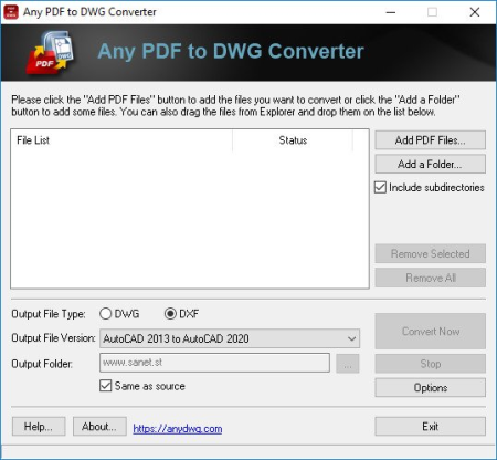 Any PDF to DWG Converter 2023.0