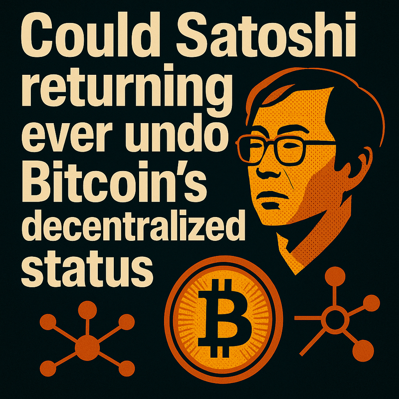 Could Satoshi returning ever undo Bitcoin's decentralized status