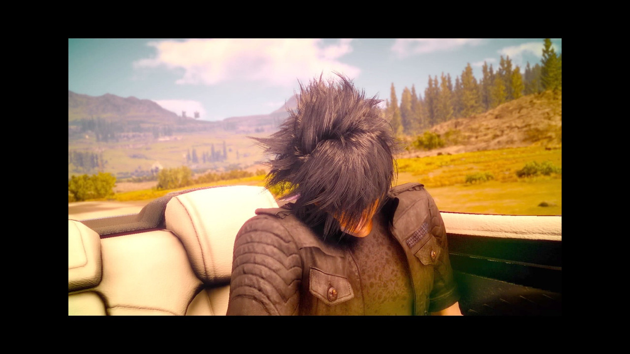 noctis sleeping in car or whateva he was doing