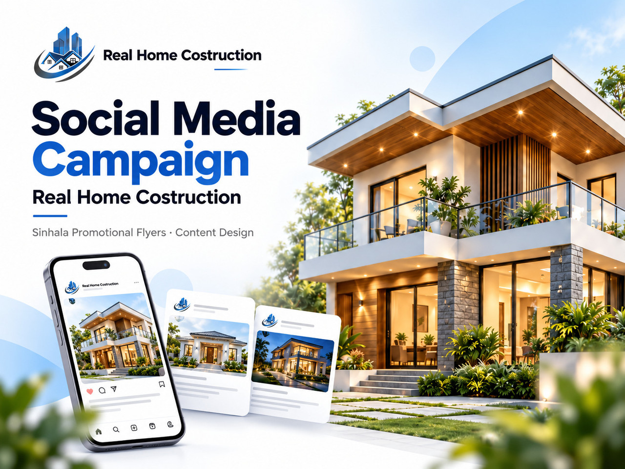 Social Media Management & Ad Campaigns for Real Home Construction