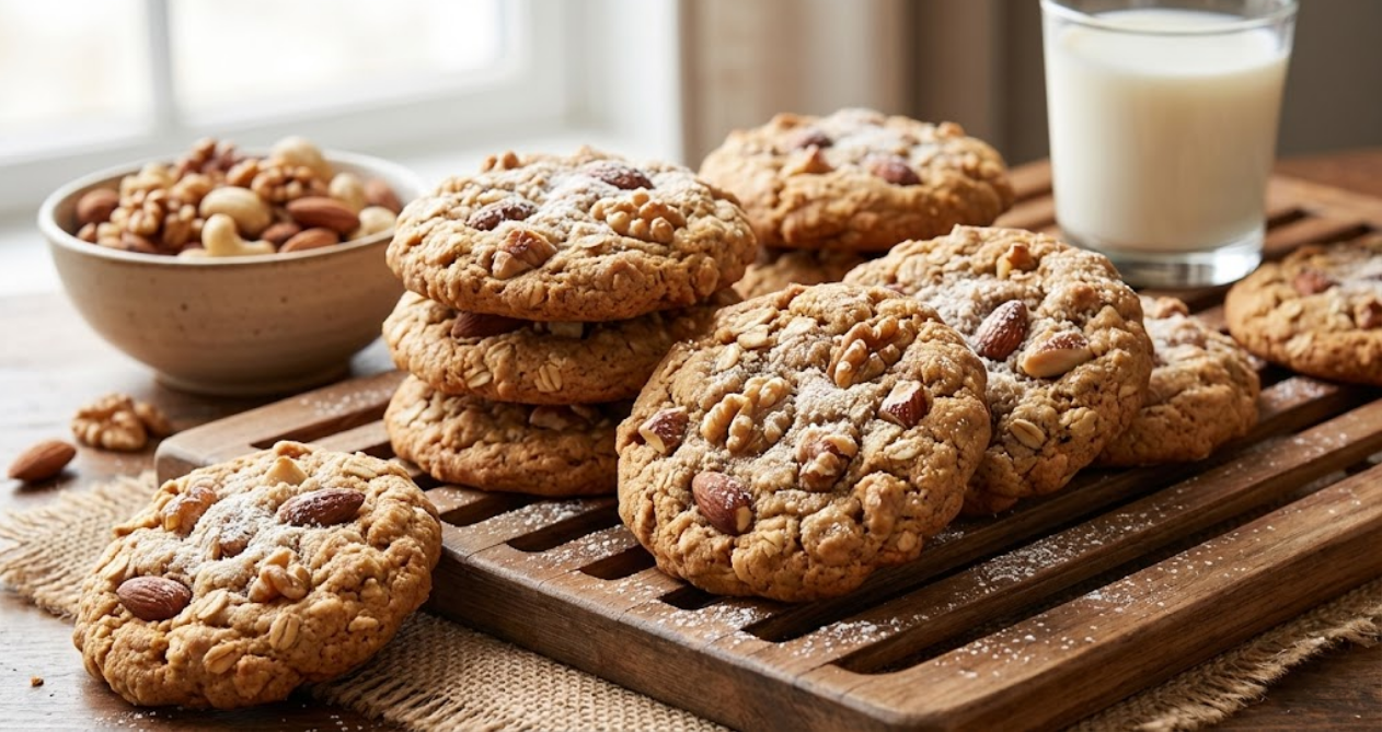 Galletas integrales con Whey y frutos secos