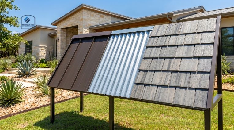 Metal roofing material types comparison San Antonio