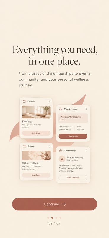 AYOKA onboarding screen two