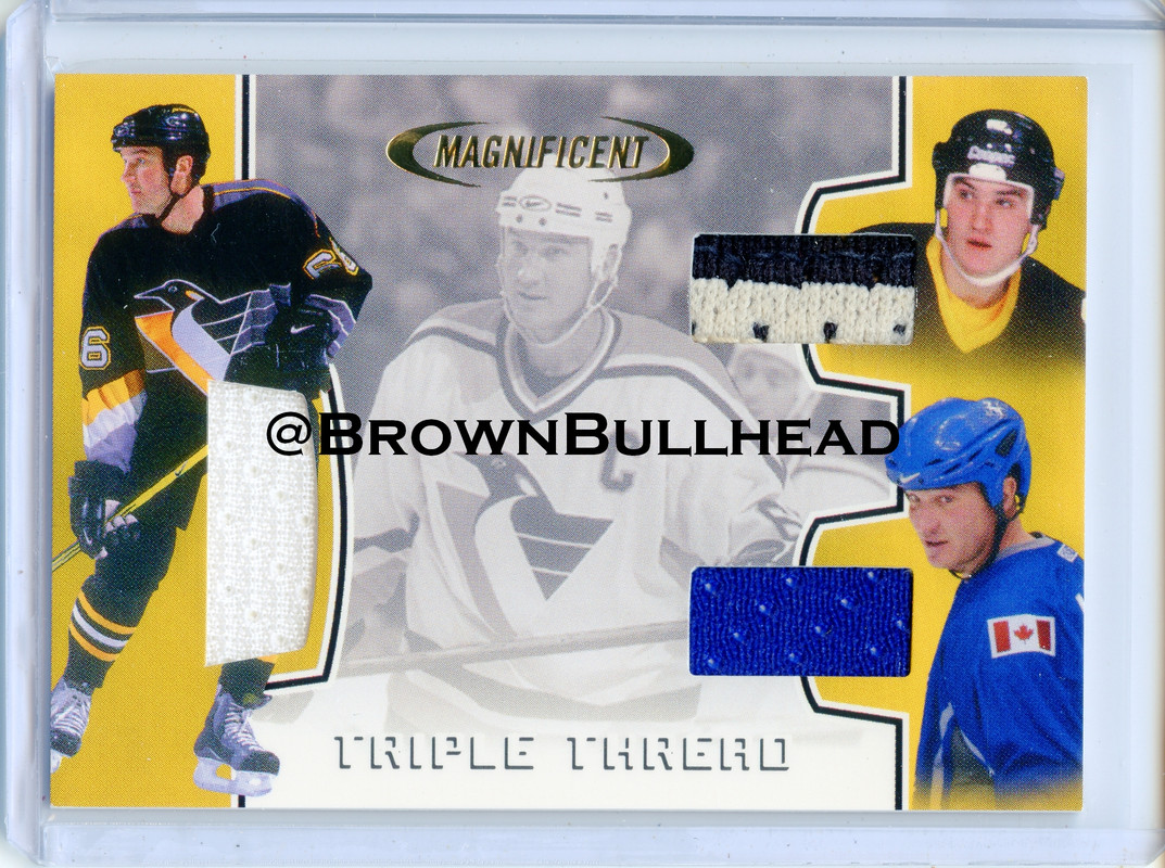 2002-03 BAP First Edition Jerseys #MI-08 [Mario Lemieux Triple Jersey] [Pittsburgh Penguins] [~10] [