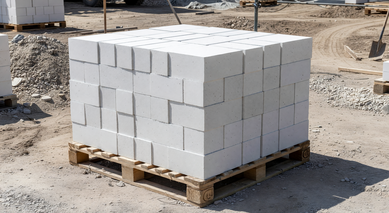 Газобетонные блоки на деревянном поддоне