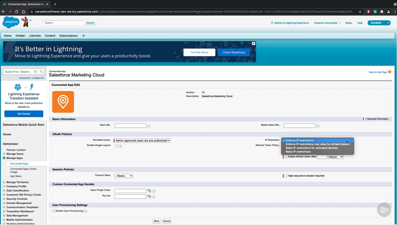 LinkedIn Installing and Managing Salesforce Marketing Cloud Connect
