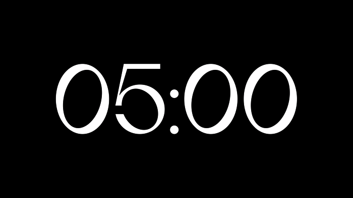 Fondo Transparente Círculo — Cuenta Regresiva de 5 Minutos sin Fondo