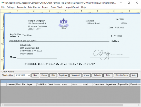 ezCheckPrinting v8.0.2