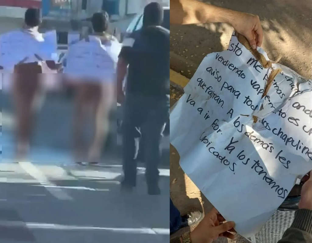 Por vender “vapeadores”, desnudan y tablean a jóvenes en los Mochis: video