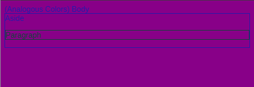Analogous Colors example