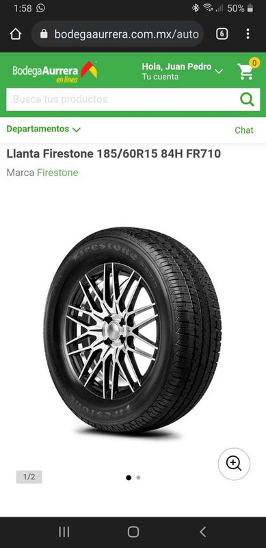 Llantas Firestone 185 60 r15 en bodega aurrera