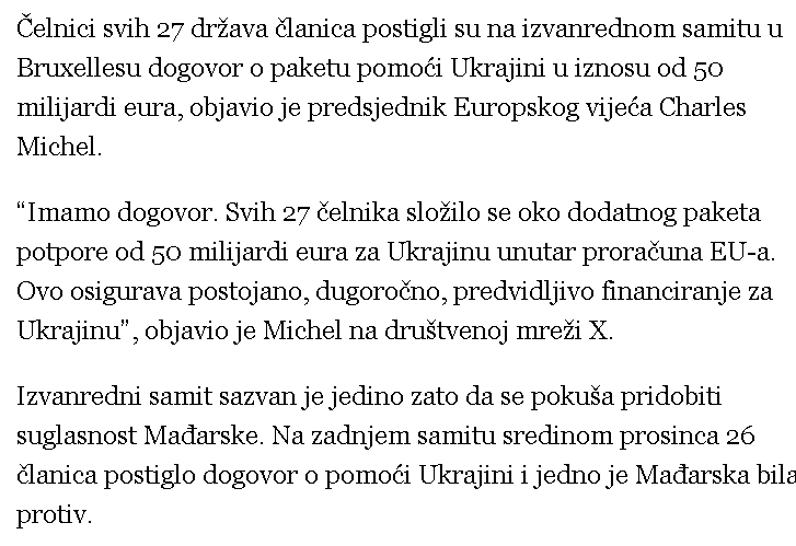 Pao veliki dogovor u Bruxellesu, Ukrajini stiže enormna pomoć! - 50 milijardi € Screenshot-14160