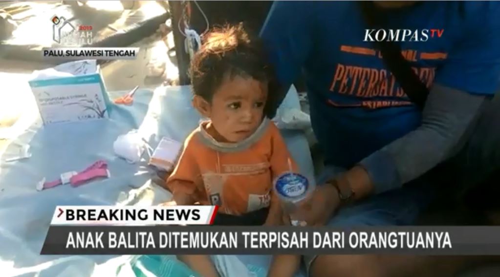 Balita yang terpisah dari orangtuanya
