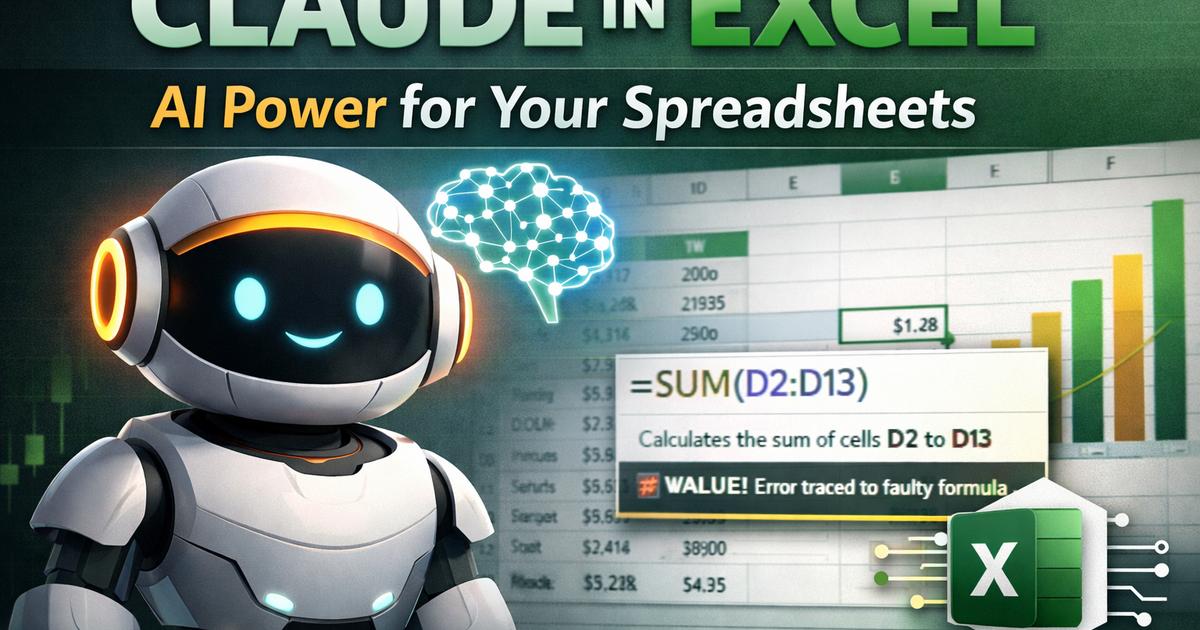 Your Spreadsheets Just Got a Brain: Claude's New Excel Integration is Here