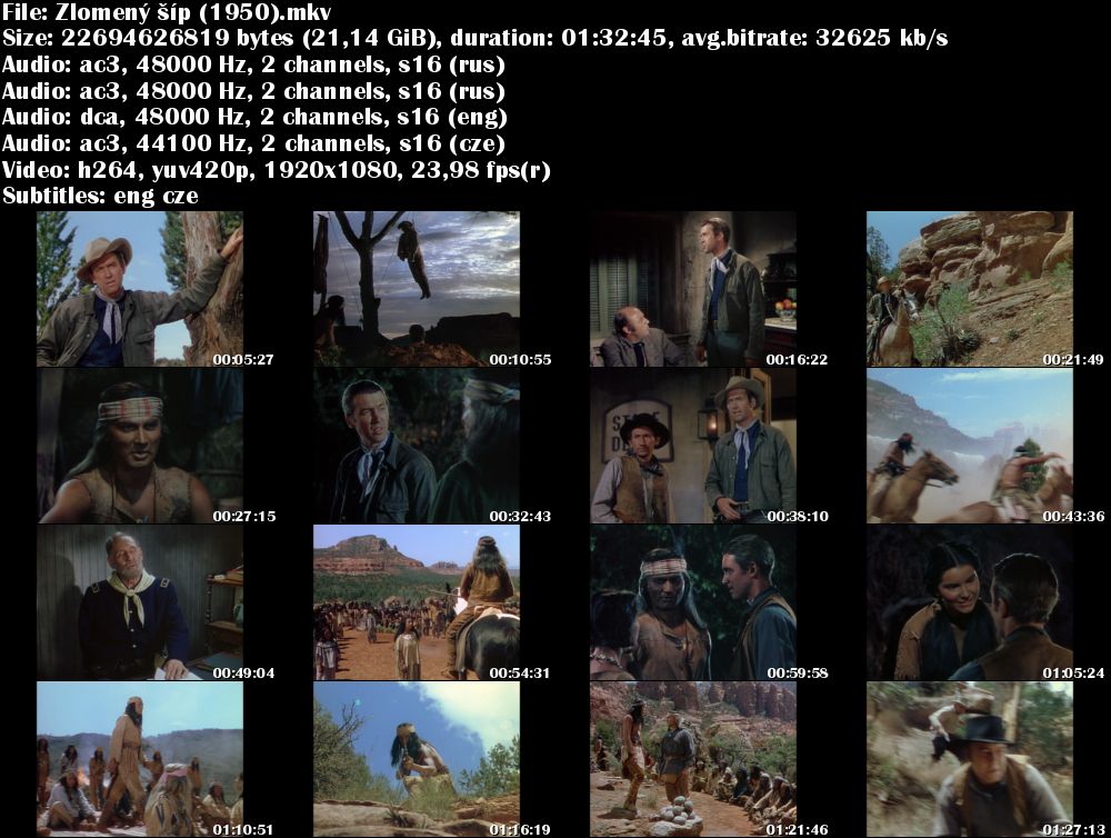 Zlomený šíp / Broken Arrow (1950)