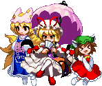 yukari, ran, and chen from touhou yukari, ran, and chen from touhou