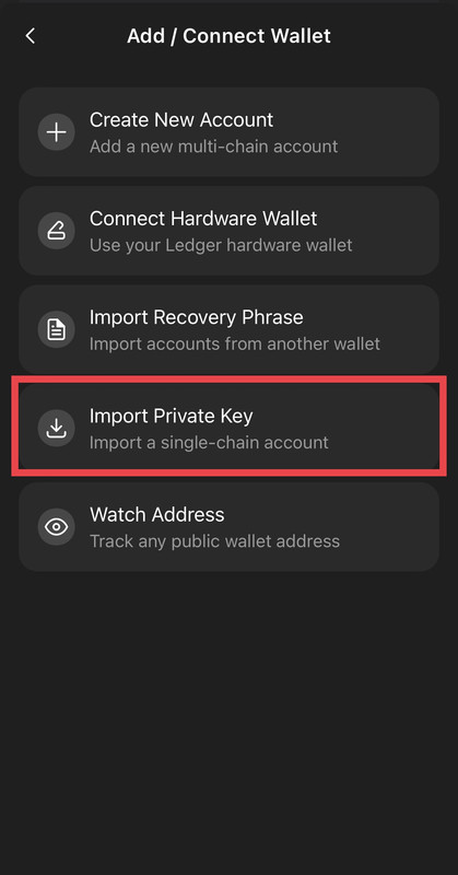 Wallet export step 3